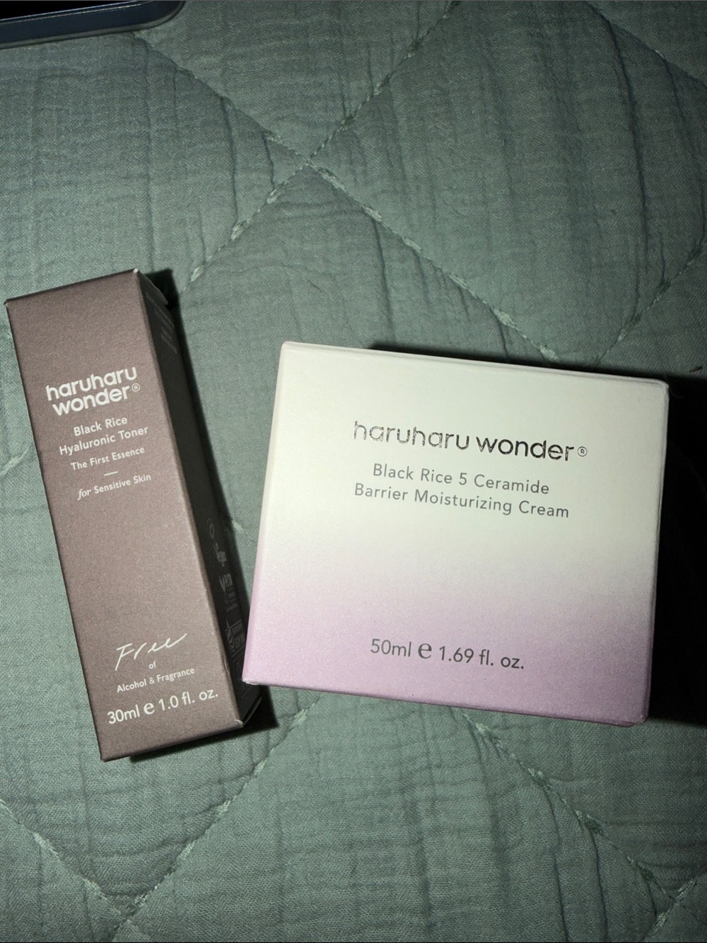 Haruharu Black Rice 5 Ceramide Barrier Moisturizing Cream and Toner